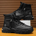 High-top men's shoes springcasualhiking sports non-slipworkwear shoes leather waterproofthick solewhiteboots