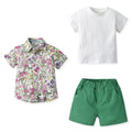 boyssuit summer short-sleeved summernew arrivalchildren's kids boys fashionable cool handsome trendy children's clothing