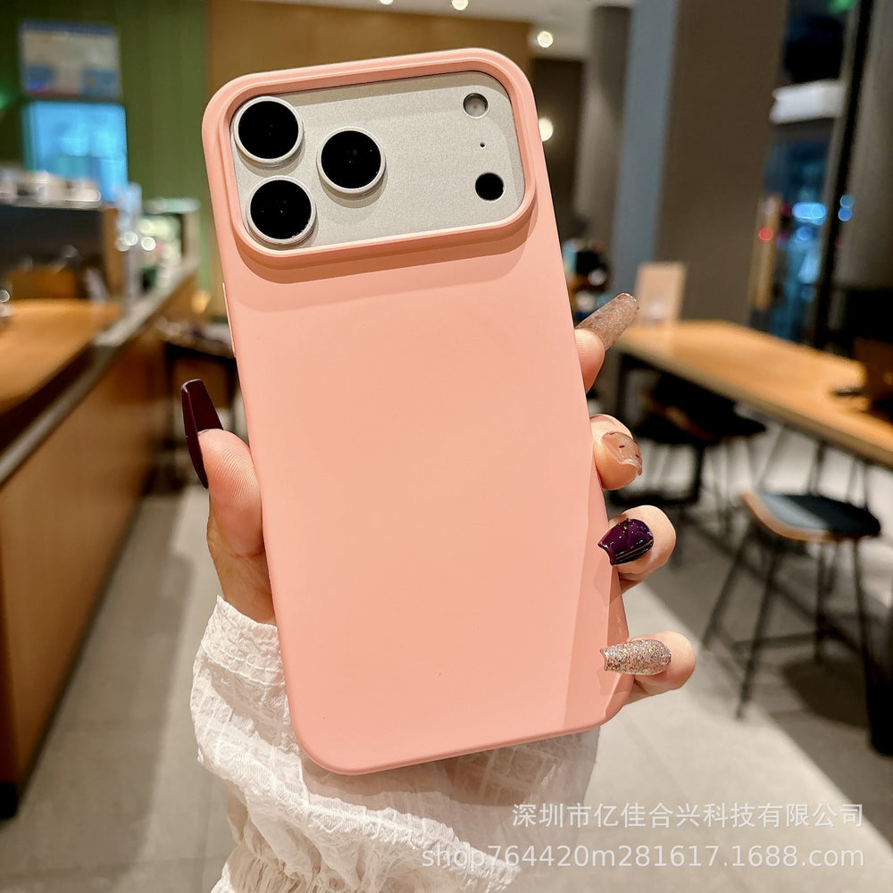 Suitable for iphone17promax large hole liquid silicone magnetic phone case new cross-border apple 15 protective cover