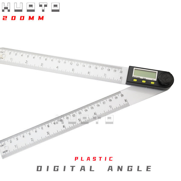 HUOTO0-200-300mm Electronic Digital Display Angle Ruler Multifunctional Angle Measuring Instrument Plastic Digital Display Angle Ruler