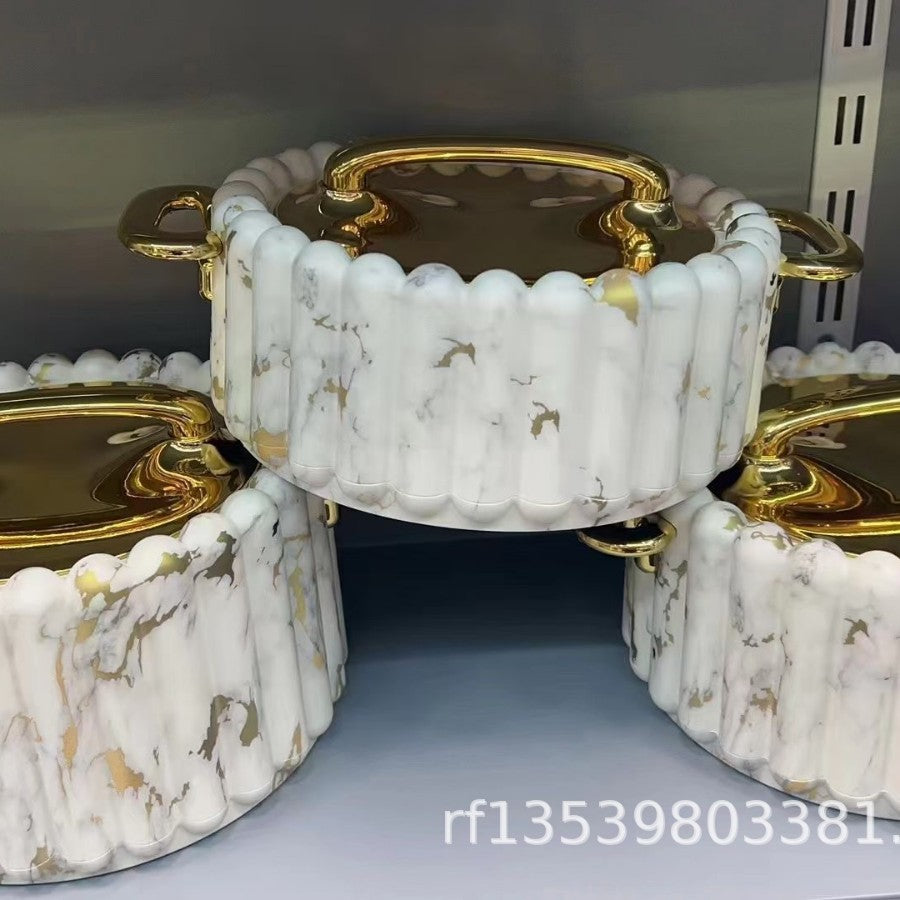 Food warmer 3pcs foreign trade column double-layer thermal insulation box 1.5l-2.0l-2.5l thermal insulation lunch box