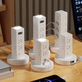 Vertical storage socket panel multi-port usb power strip for home and office - multifunctional desktop power strip