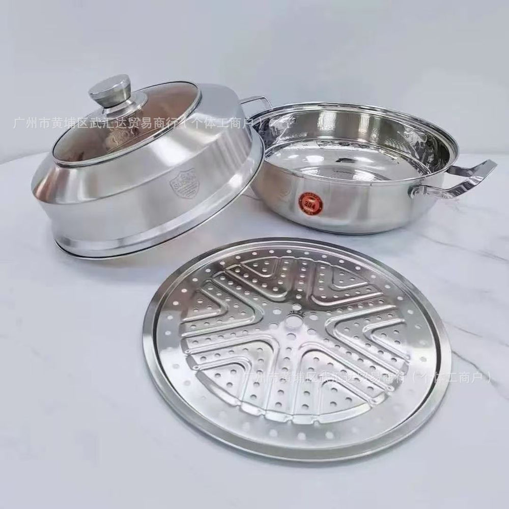Factory direct sales thickened stainless steel european double-layer multi-purpose soup steamer wholesale promotion gift cross-border pot