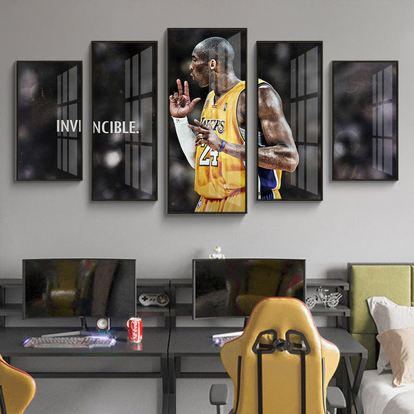 NBA basketball Kobe Bryant pentameter hanging painting Lakers star decoration bedroom bedside dormitory e-sports room wall mural