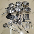 African 35-piece pot set thickened double bottom stainless steel suit pot cross-border 15pcs/45pcs cookware combination pots