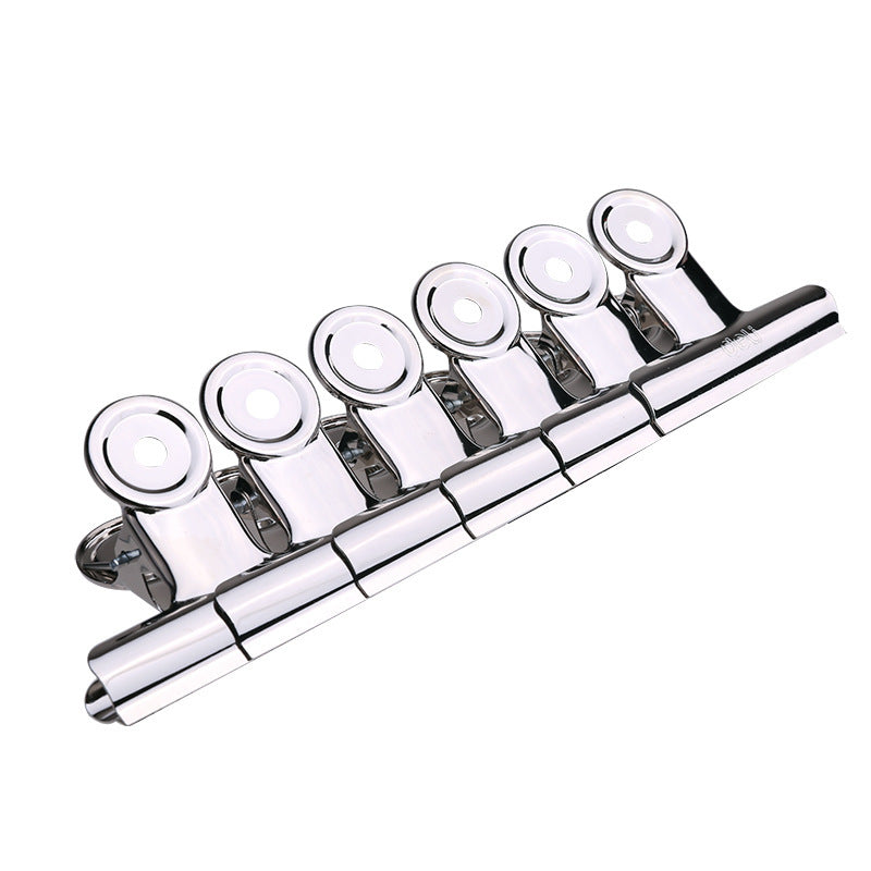 Deli Round Ticket Clip Stainless Steel Ticket Clip Butterfly Clip Metal Clip Iron Clip File Clip Book Clip Test Paper Clip