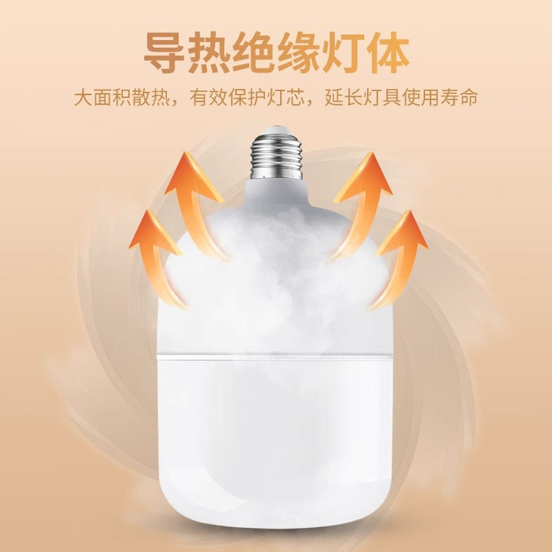 LED light bulb household e27 screw warm yellow light energy-saving lamp indoor waterproof and dustproof lighting super bright bulb light