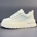 2026 spring new men's shoes: breathable, high-end, thick-soled, height-increasing white sneakers - youth sports & casual skate shoes for men