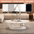 Living room slate coffee table combination simple modern small apartment for home italian normcoreaccessible luxurypopular oval sofa table