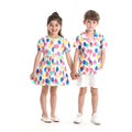 wholesale of spring/summer new boys' shirts: printed, short-sleeved, breathable children's shirts, cute baby boy clothing