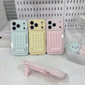 Suction cup stand heart-shaped large viewfinder compatible with apple 18 pro max phone case dopamine color iphone 18 soft case