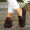 Exportplus size cowhide version korean styleretrohidden heel loafers for women  autum new slip-on flats