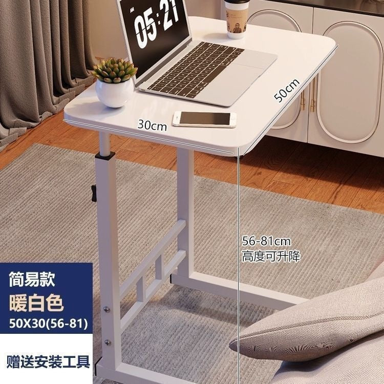 For homelazycasual small table bedroom dormitory simple student desk movable bedside table adjustable computer desk