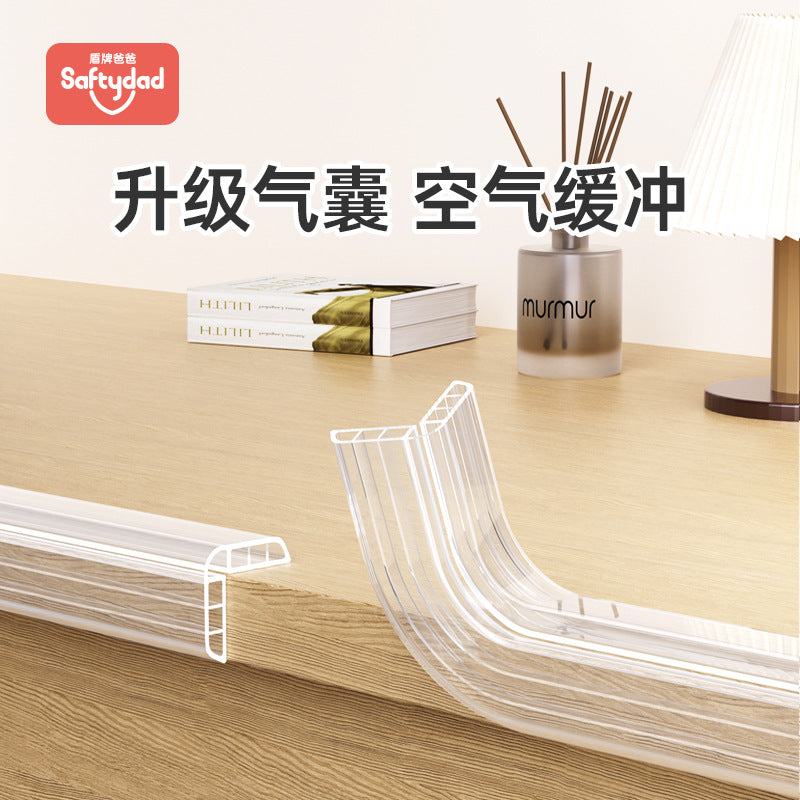 Kids' airbag transparent anti-collision strips - safe edges for kindergarten, baby, and coffee table - eco-friendly material