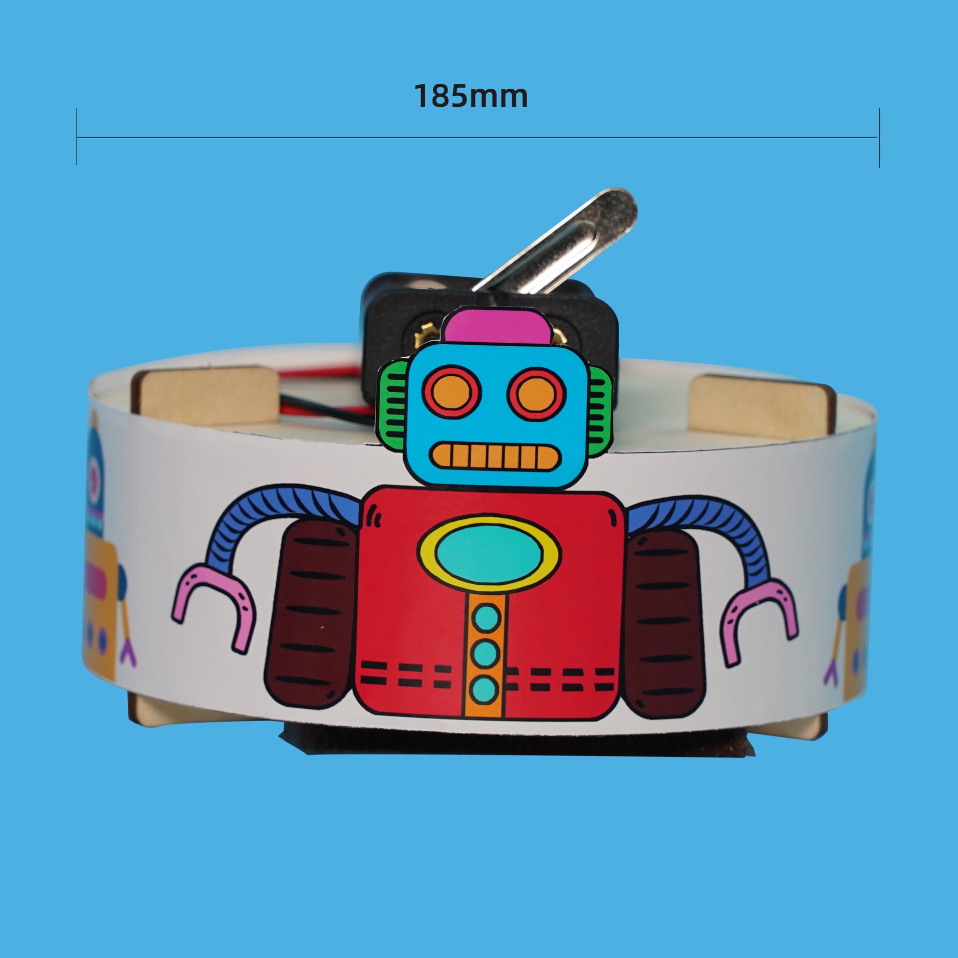 Puzzle wooden sweeping robot technology small production DIY children's students creative science experimental science and education toys