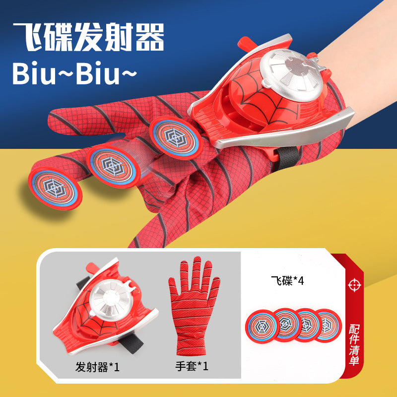 cosplay toy hero spider flying saucer launcher superhero wrist launcher flying disc catapult