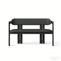 Medieval style solid wood bench for home stool bed end stool backrest bench soft bench black shoe changing stool