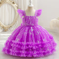 Children's birthday mesh skirt vest first birthday kids princess dress children's clothing baby wholesale dress dress summer style flower girl