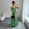 Amazon fashion cross-border women's retro sweet new slit dress