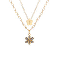Wholesale diamond-encrusted choker necklace - european & american cross-border jewelry, minimalist versatile alloy flower pendant necklace for women, sweater chain