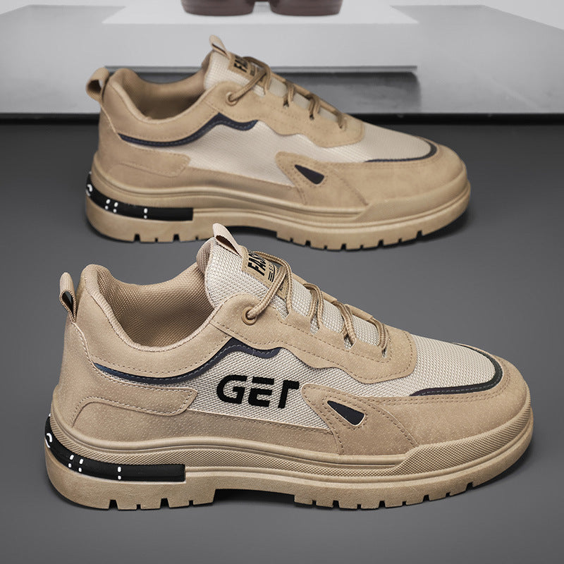 Spring work safety shoes for men, 2025 new winter work boots, mesh construction shoes, breathable mesh men's anti-slip work shoes