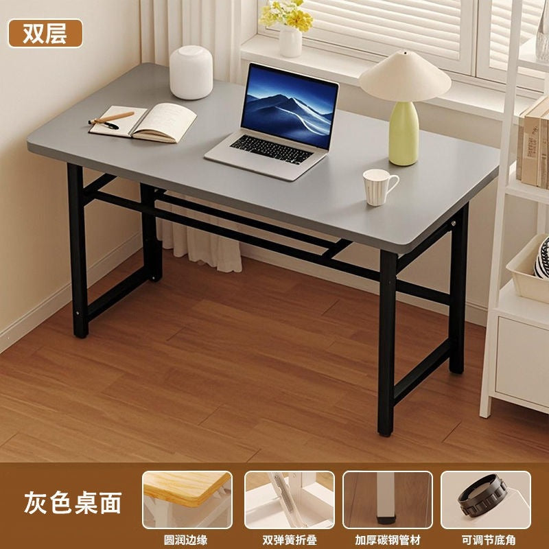 Foldable computer desk desktop desk casual modern home office table bedroom simple study table writing desk