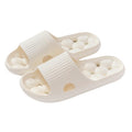 New non-slip home slippers - all-season bath slippers for men and women, soft sole hollow-out design, couple's bathroom drain slippers for dorms