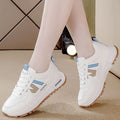 plus size women's shoes new arrival breathable leather sneakers women's korean version thick solecasual soft bottom running dad shoes