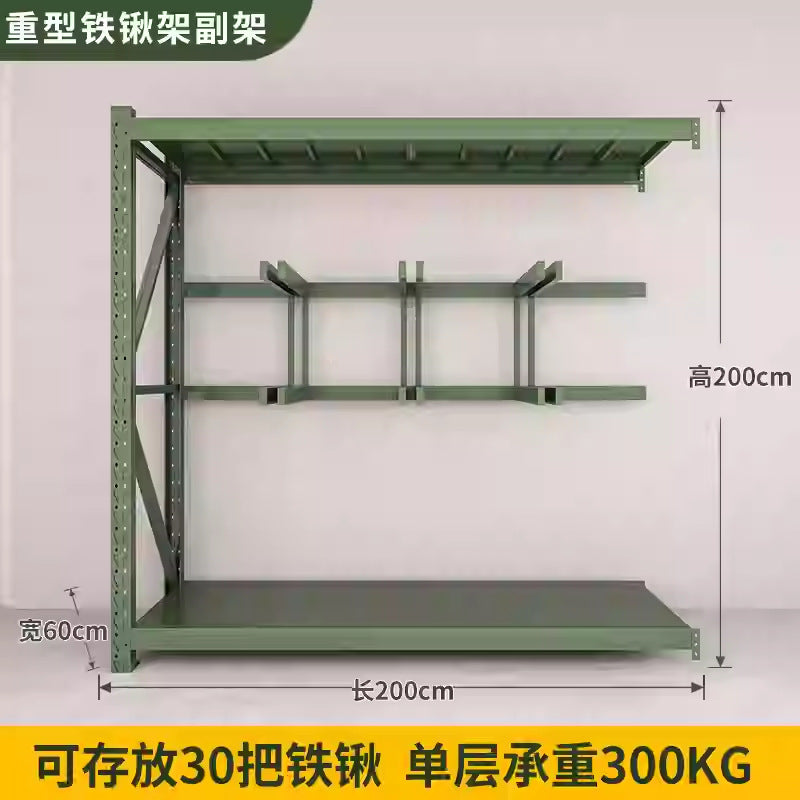 Army green shield, shovel, iron pick, material, barracks, security, combat readiness, warehouse, armed forces equipment, thickened storage shelves