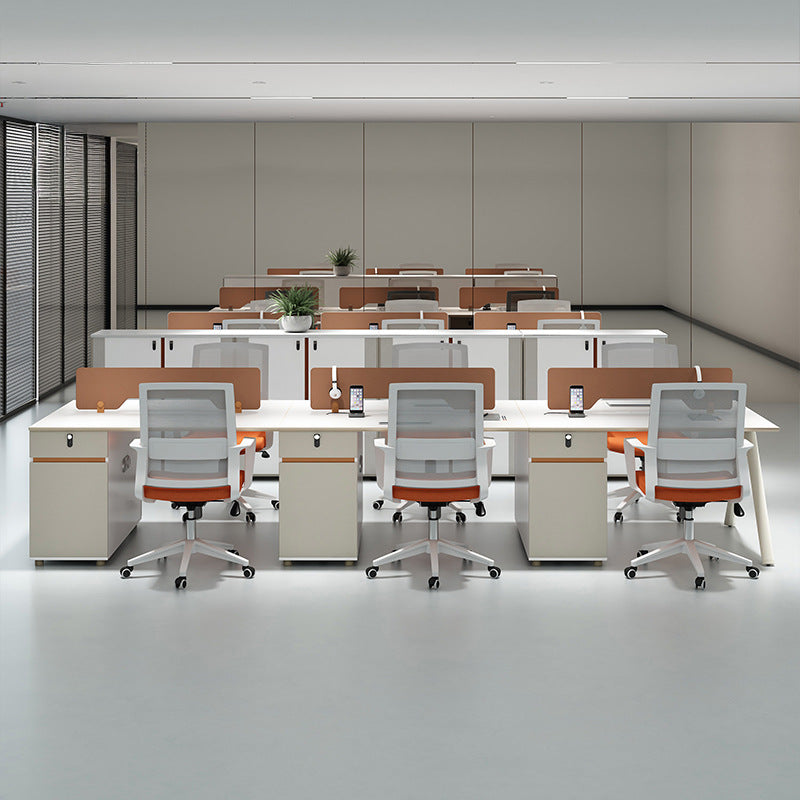 Saint li office desk and chair set - employee workstation, office desk and chair combination, minimalist furniture