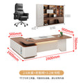 2.6m table + executive chair + 3.2m bookcase