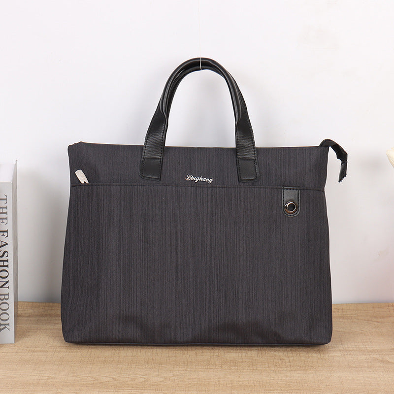 Spot Supply Pilot 2103 Vertical Stripe Oxford Bag, Office Information Bag, Zipper File Bag