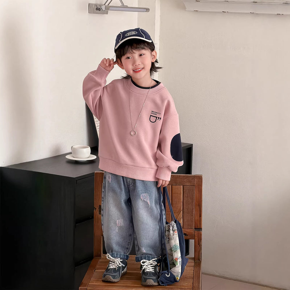 Boys' sweatshirt - spring/autumn  new collection - kids' long-sleeve autumn base layer - stylish boy's casual pullover top - trendy