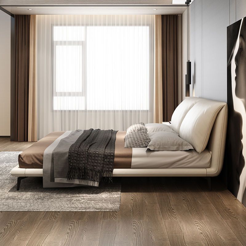 Foshan furniture factory customized genuine leather bed 1.68m double bed little elephant ear bed large bed master bedroom large bed