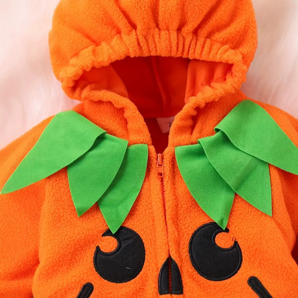 Baby girl halloween party outfit long sleeve hooded romper and pants set