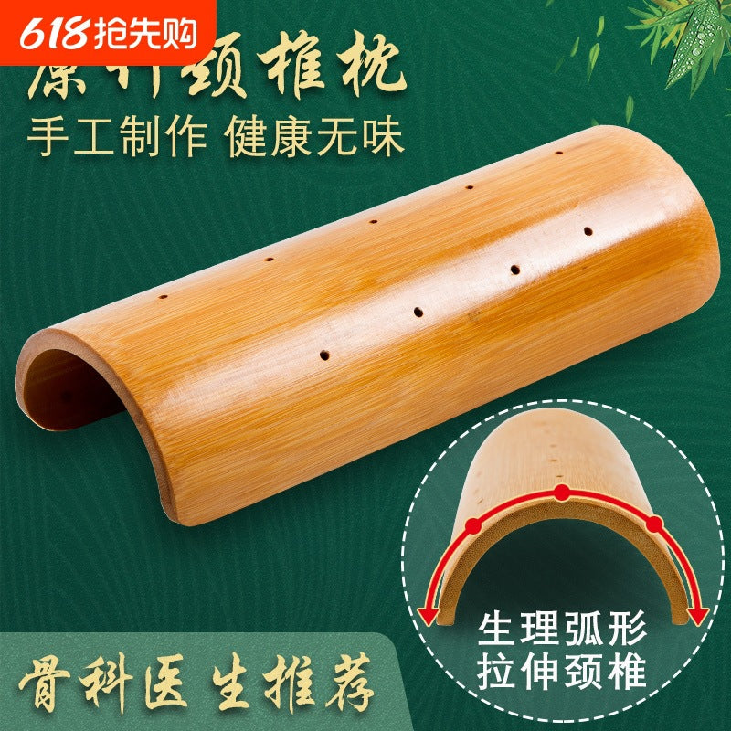 Cervical pillow bamboo fiber cylindrical hard pillow correction neck pillow curvature nerve compression neck shoulder neck breathable side sleeper