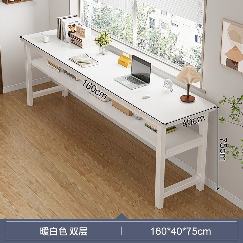 Computer desk single double layer office desk complete set rectangular training workbench for home living room desktop storage study table