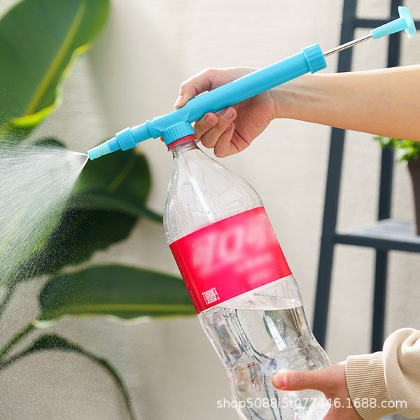 Small tie rod watering can Portable plastic Coke mineral water sprayer Garden household watering device Garden watering pot