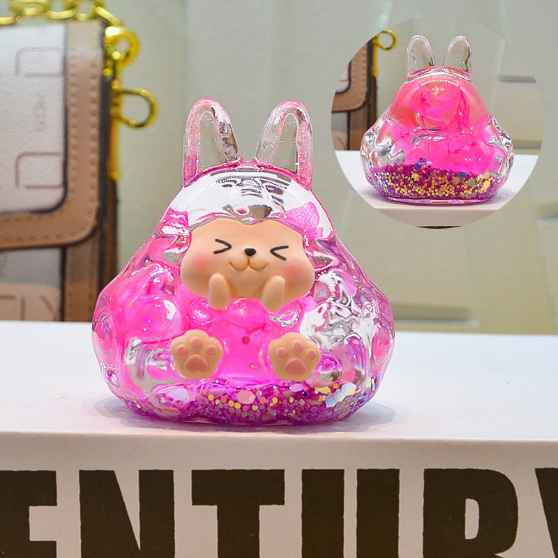 oversized three-dimensional quicksand KIKI shopping mall blind box figure desktop ornament car pendant DIY jewelry accessories