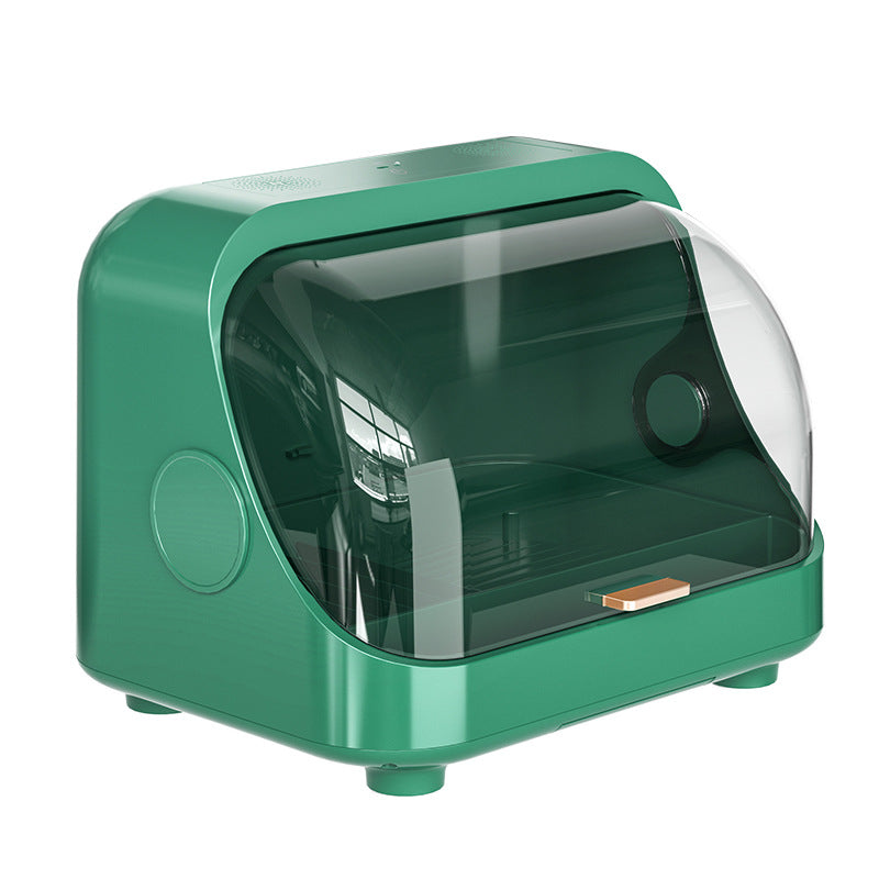 Kitchen for home disinfection dish rack bowls and chopsticks drain storage countertop covered tableware bowls and plates small cupboard