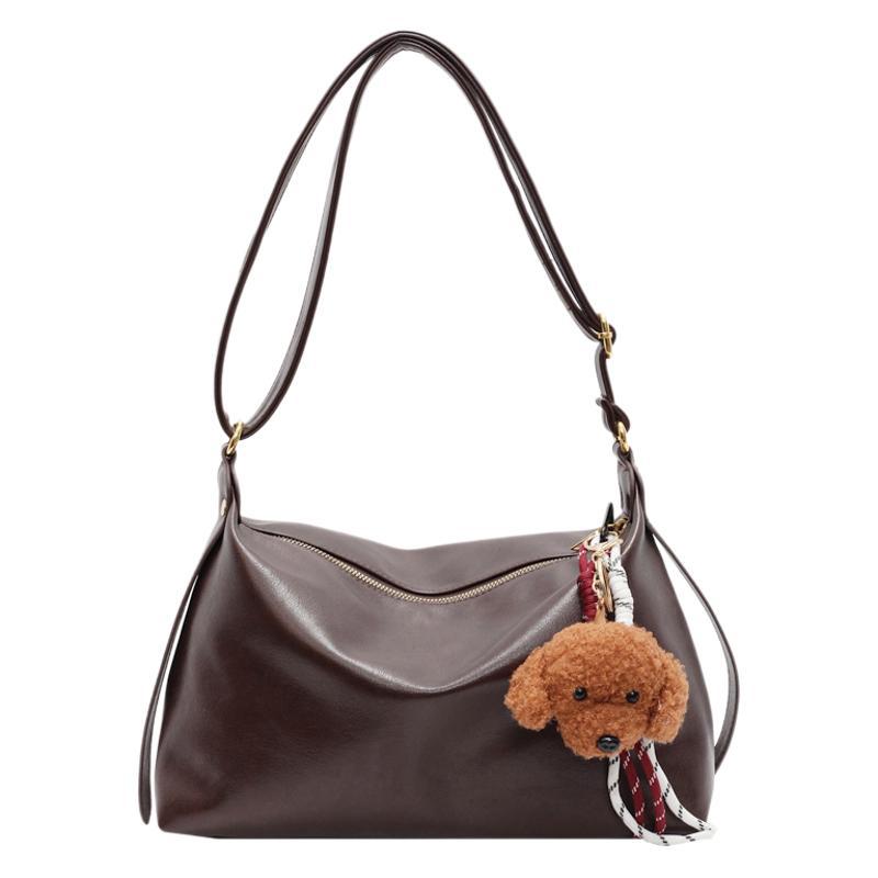 Retro bag women's large capacity 2025 new casual shoulder messenger bag simple commuter dumpling bag