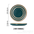 Japanese-style ceramic dinner plates for home use - creative large salad bowls, single-serving dishes, and retro dinnerware set