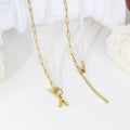 Amazon bestseller: pearl chain link necklace with english letter pendant - pearl chain letter necklace