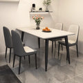 Rock slab dining table and chair combination for home commercial rental small apartment matte bright thickened modern casualaccessible luxury