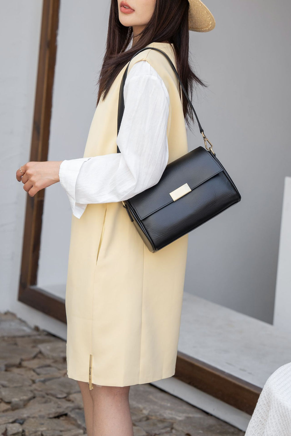 First layer cowhide retro women's bag 2024 new arrival armpit bag women's fashion crossbody bag classy texture genuine leather shoulder bag