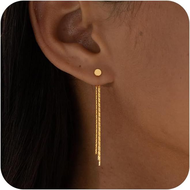 Niche stylesense of design pearl tassel earrings for women, two-wear stylish unique casual earrings, silver needle earrings