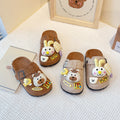 Kids birkenstock shoes women's retroeasiest for matchcute spring autumoutwear cartoon heattech half-slotted forest style birkenstock cotton slippers