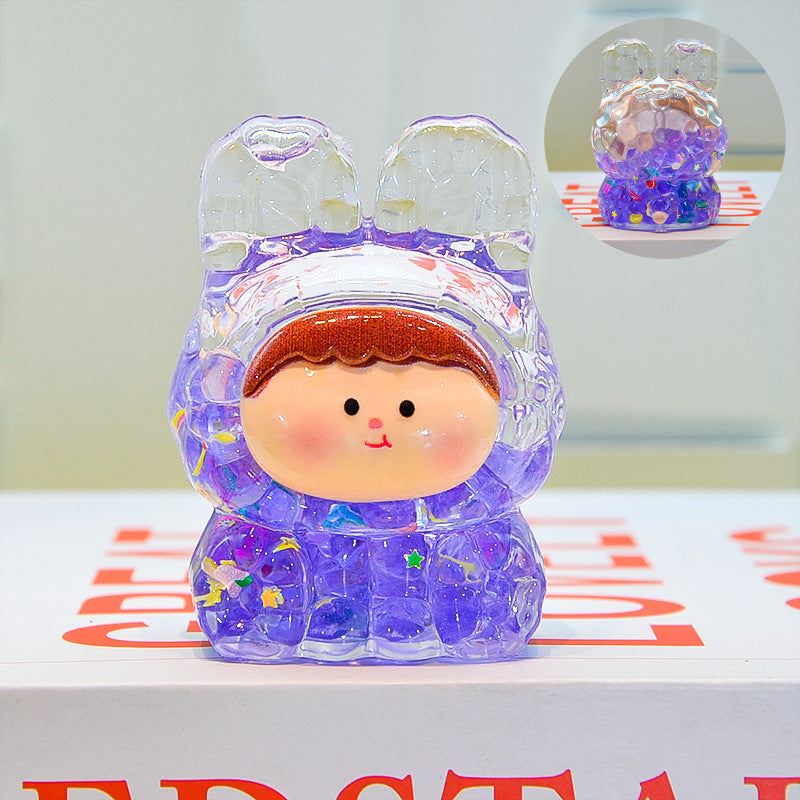 oversized three-dimensional quicksand KIKI shopping mall blind box figure desktop ornament car pendant DIY jewelry accessories
