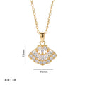 Popular internet celebrity fashionelegant copper inlaid with zirconium and full diamond shell necklace for women accessible luxuryniche style non-fading clavicle chain jewelry