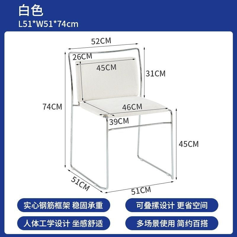 Second-hand style dining chair for home bauhaus small apartment popularclassy study chair cafe soft back chair